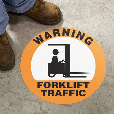 Floor Sign: Warning - Forklift Traffic (Graphic) – Signs & Labels