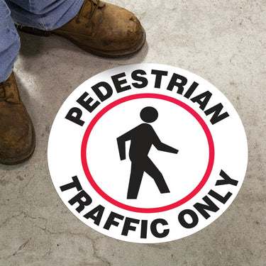 Floor Sign: Pedestrian Traffic Only (Graphic) – Signs & Labels