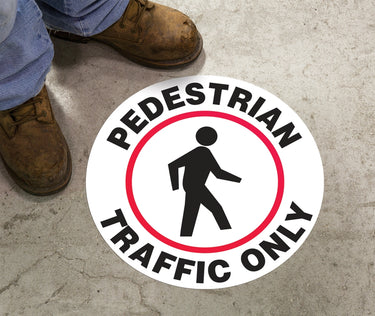 Floor Sign: Pedestrian Traffic Only (Graphic) – Signs & Labels