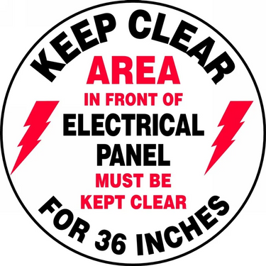 Floor Sign: Keep Clear - Electrical – Signs & Labels