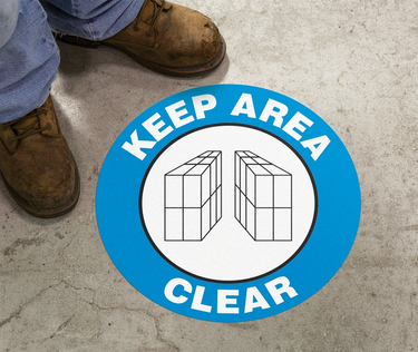 Floor Sign: Keep Area Clear – Signs & Labels