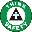 Floor Sign: Think Safety – Signs & Labels