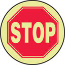 Floor Sign: Admittance And Exit Stop Sign – Signs & Labels