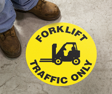Floor Sign: Forklift Traffic Only – Signs & Labels