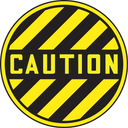 Round Floor Sign: Caution – Signs & Labels