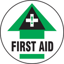 Floor Sign: First Aid – Signs & Labels
