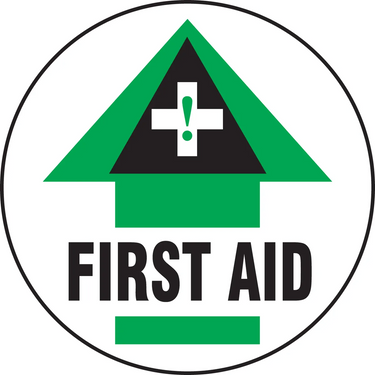 Floor Sign: First Aid – Signs & Labels