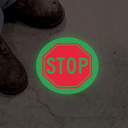 Floor Sign: Admittance And Exit Stop Sign – Signs & Labels