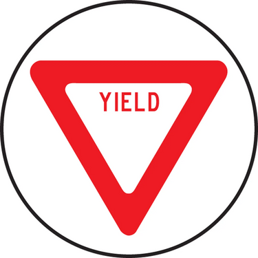 5S Floor Sign: Yield – Signs & Labels