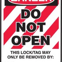 OSHA Danger Lockout Tag: Do Not Open – Lockout/Tagout