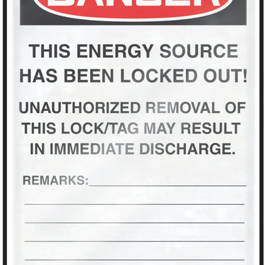 OSHA Danger Self Laminating Safety Tag: Do Not Operate Locked Out – Lockout/Tagout