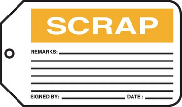 Safety Tag: Scrap – Lockout/Tagout