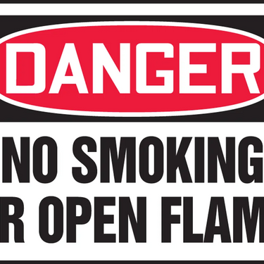 OSHA Danger Safety Sign: No Smoking Or Open Flame – Signs & Labels