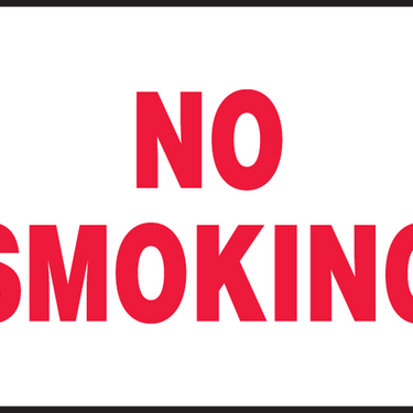 Safety Sign: No Smoking (Red on White) – Signs & Labels