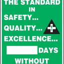 Write-A-Day Scoreboards: Setting The Standard (White on Green) – Lockout/Tagout