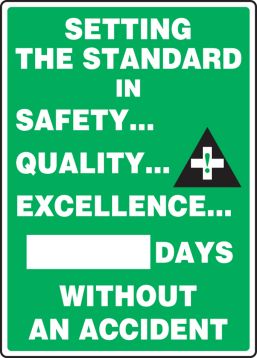 Write-A-Day Scoreboards: Setting The Standard (White on Green) – Lockout/Tagout