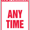 Safety Sign: No Parking Any Time – Signs & Labels