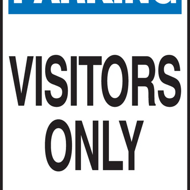 Parking Safety Sign: Visitors Only – Signs & Labels