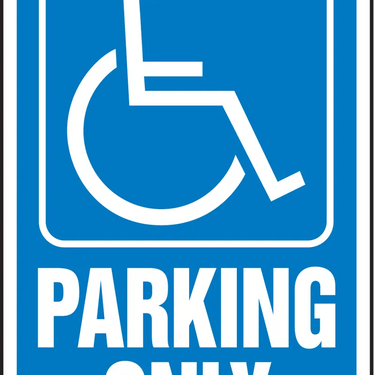 Safety Sign: Handicapped Parking Only (Wheelchair Graphic) – Signs & Labels