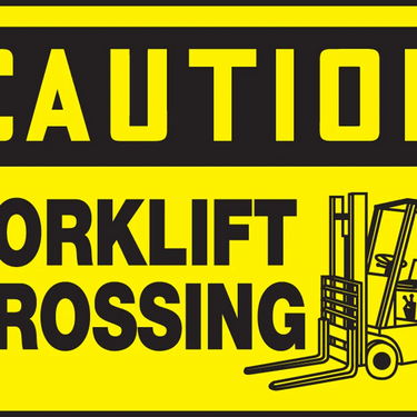 OSHA Caution Safety Sign: Forklift Crossing – Signs & Labels