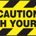Border Floor Sign: Caution Watch Your Step – Signs & Labels
