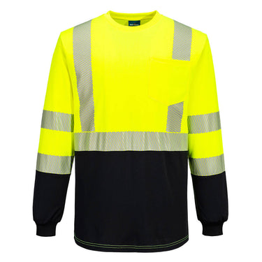 Portwest S197 Class 3 Black Bottom Long Sleeve T-Shirt