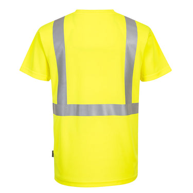 Portwest S358 Class 2 Black Bottom Short Sleeve T-Shirt