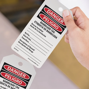 Tags By-The-Roll: Danger/Peligro Barricade Tag – Lockout/Tagout
