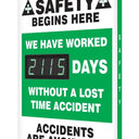 Electronic Safety Scoreboards: We Have Worked __Days Without A Lost Time Accident – Signs & Labels
