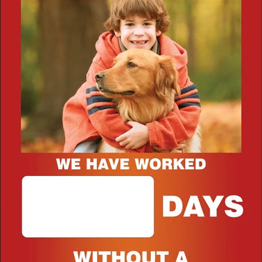 Magnetic Faces: Safety Is A Family Value (Autumn Theme) - We Have Worked _ Days Without A Lost Time Accident – Signs & Labels