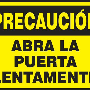 OSHA Caution Safety Sign: Open Door Slowly – Signs & Labels