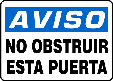 OSHA Notice Safety Sign: Do Not Block This Door – Signs & Labels