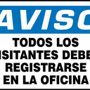 OSHA Notice Safety Sign: All Visitors Must Register At Office – Signs & Labels