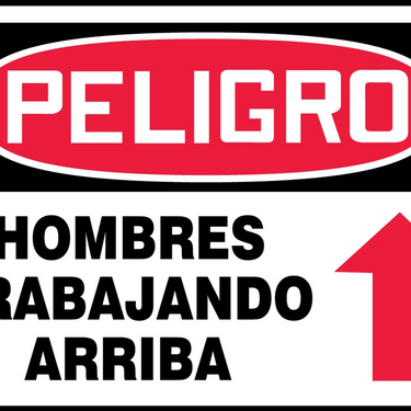 OSHA Danger Safety Sign: Men Working Above (Up Arrow) – Signs & Labels