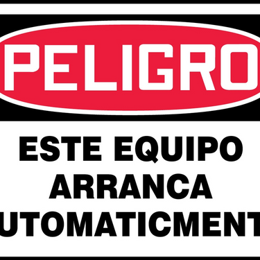 OSHA Danger Safety Sign - This Equipment Starts Automatically – Signs & Labels
