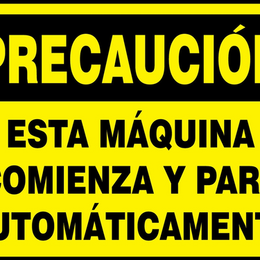 OSHA Caution Safety Sign - This Machine Starts and Stops Automatically – Signs & Labels