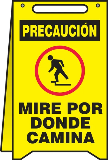 OSHA Caution Folding Floor Sign: Watch Your Step – Signs & Labels