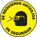 Floor Sign: Safety Glasses Required (Graphic) – Signs & Labels