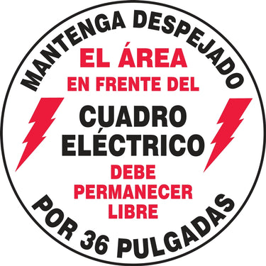 Floor Sign: Keep Clear - Electrical – Signs & Labels