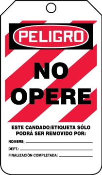 OSHA Danger Lockout Safety Tags: Do Not Operate – Lockout/Tagout