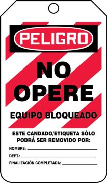 OSHA Danger Safety Tags: Do Not Operate - Equipment Locked Out – Lockout/Tagout