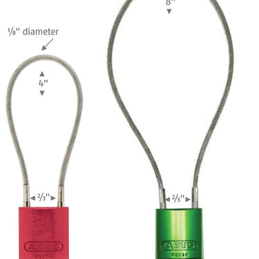 ABUS 72/30 Aluminum Safety Padlock with Steel Cable Shackle – Lockout/Tagout