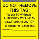 OSHA Caution Safety Tag: Signed By - Date (Yellow) – Lockout/Tagout