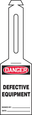 OSHA Danger Safety Tag: Defective Equipment - Loop 'n Strap – Lockout/Tagout