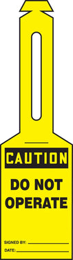 OSHA Caution Safety Tag: Do Not Operate - Loop 'n Strap – Lockout/Tagout