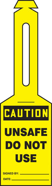 OSHA Caution Safety Tag: Unsafe - Do Not Use - Loop 'n Strap – Lockout/Tagout