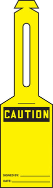 OSHA Caution Safety Tag: Blank - Loop 'n Strap – Lockout/Tagout
