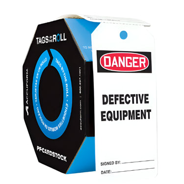 OSHA Danger Tags By-The-Roll: Defective Equipment – Lockout/Tagout