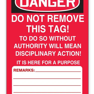 OSHA Danger Tags By-The-Roll: Do Not Operate Solid Red – Lockout/Tagout