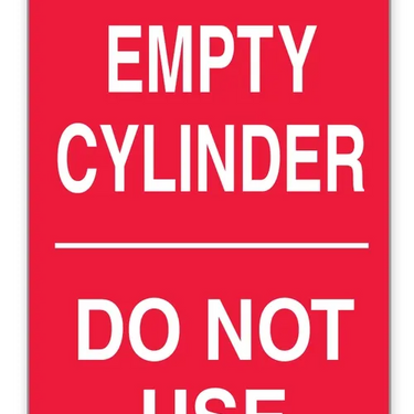 Cylinder Tags By-The-Roll: Empty Cylinder - Do Not Use – Lockout/Tagout
